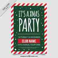 Free vector christmas party brochure