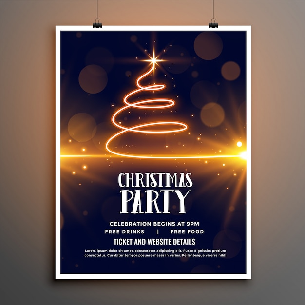 Christmas party flyer or poster template