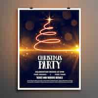 Free vector christmas party flyer or poster template