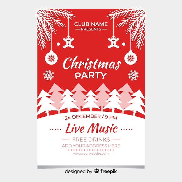 Christmas party flyer temlate