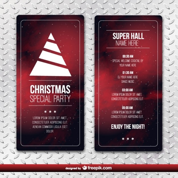 Free vector christmas party flyer template