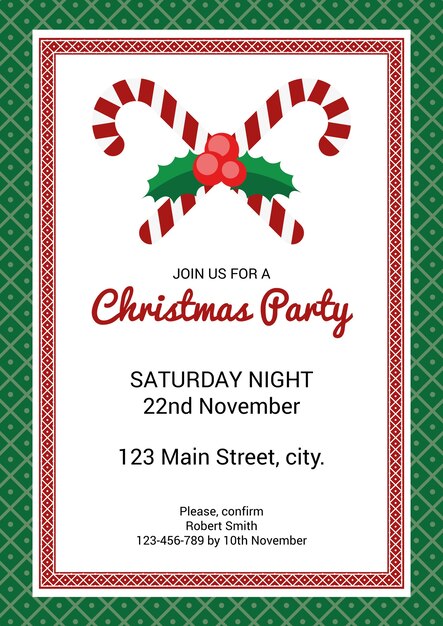 Christmas party invitation card