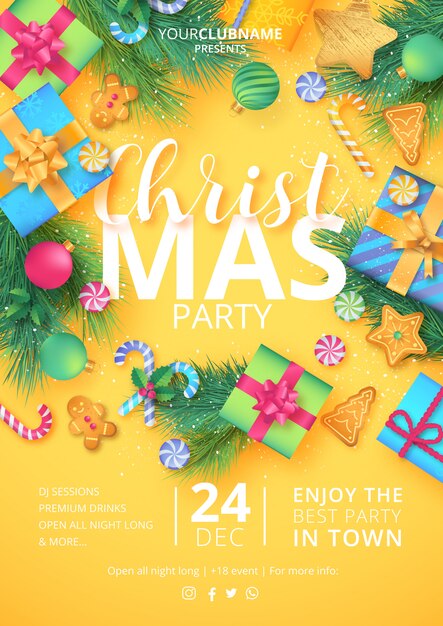 Christmas Party Poster Ready to Print