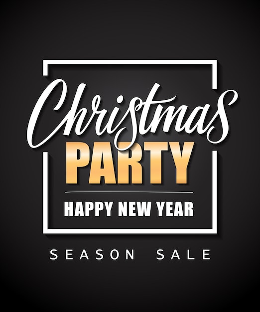 Christmas Party Season Sale Lettering