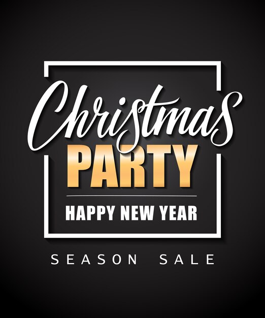 Christmas Party Season Sale Lettering