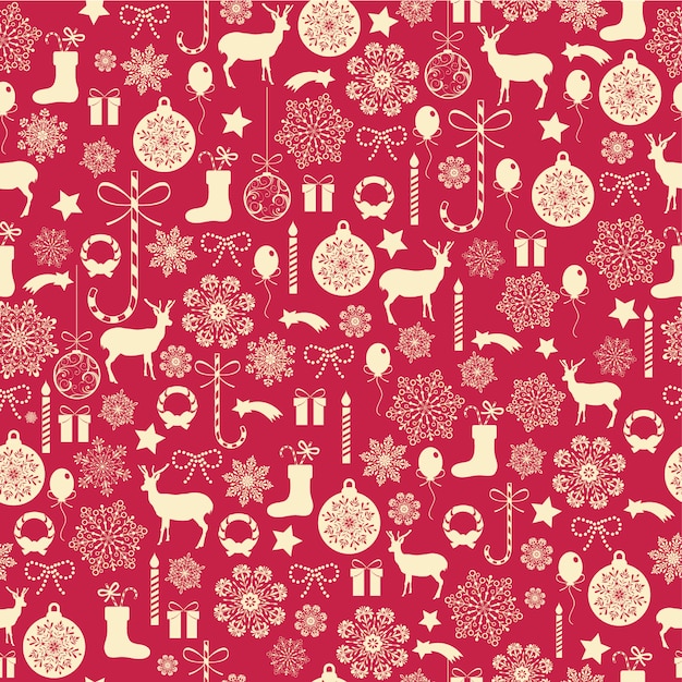 Free vector christmas pattern background