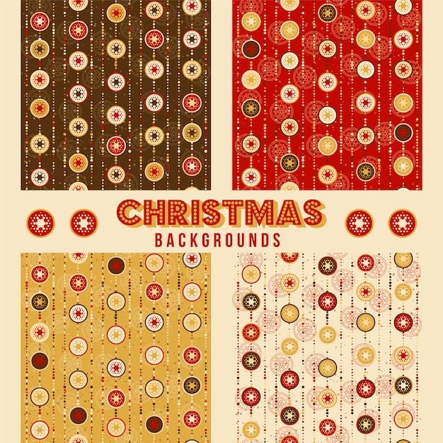 Free vector christmas pattern collection