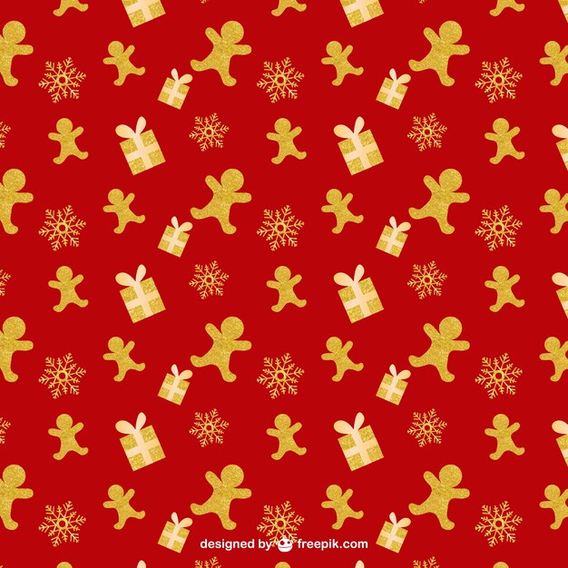 Рождественские шаблон в золотых и красные тона