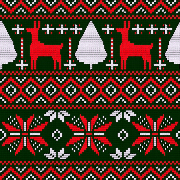 니트 디자인의 크리스마스 패턴