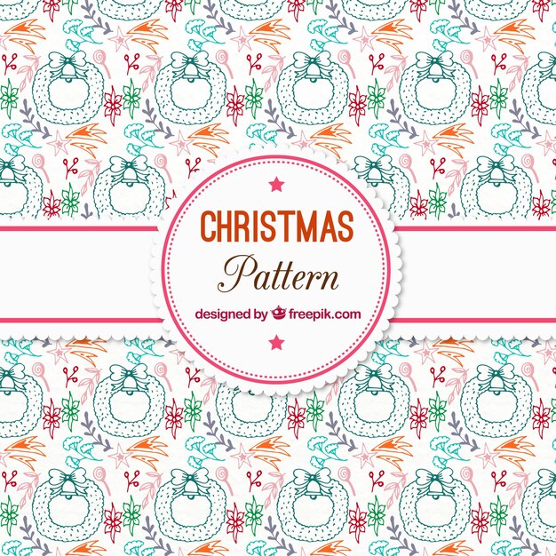 手描きデザインのクリスマスパターン