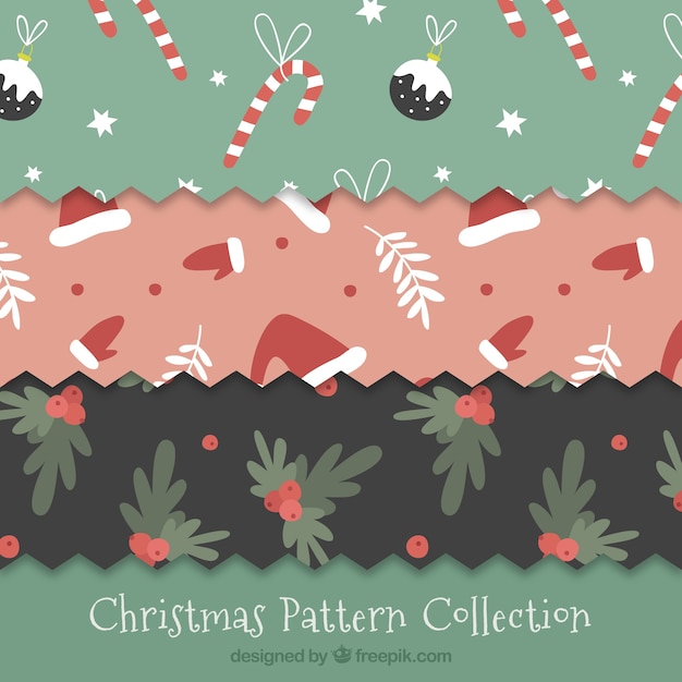 Christmas patterns in vintage style