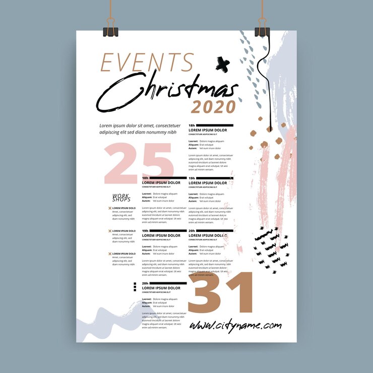Free Vector christmas poster concept