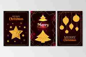 Free vector christmas poster template in polygonal style