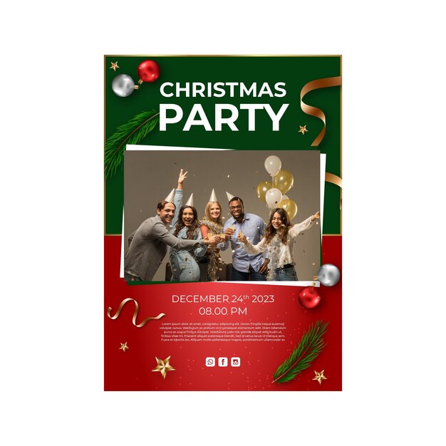 Free vector christmas poster template