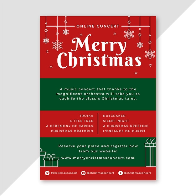 Free vector christmas poster template