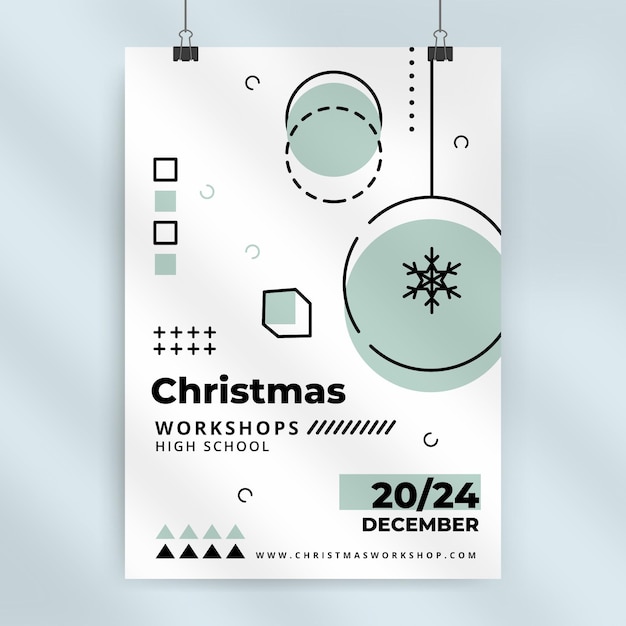 Free vector christmas poster template