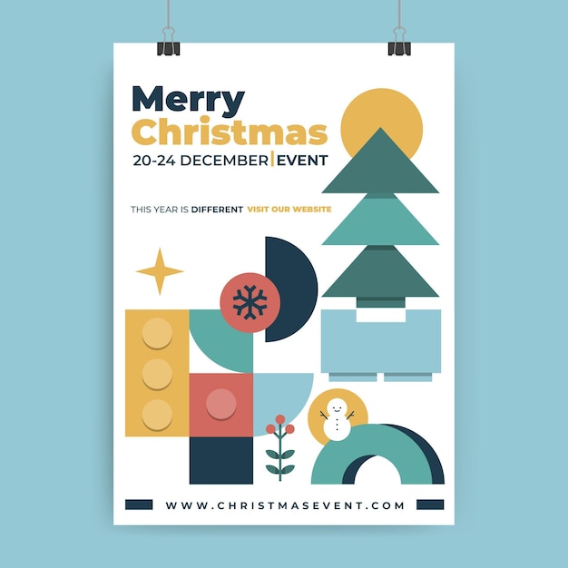 Free vector christmas poster template