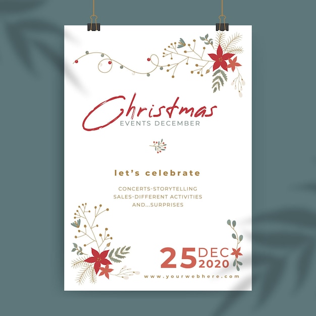 Free vector christmas poster template