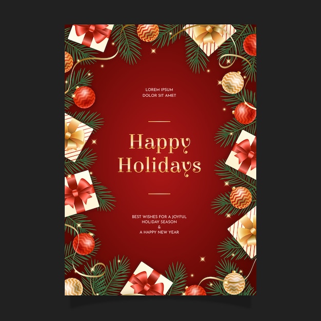 Free vector christmas poster template