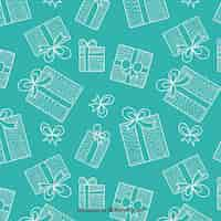 Free vector christmas presents pattern