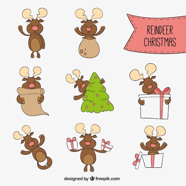 Christmas reindeer cartoons