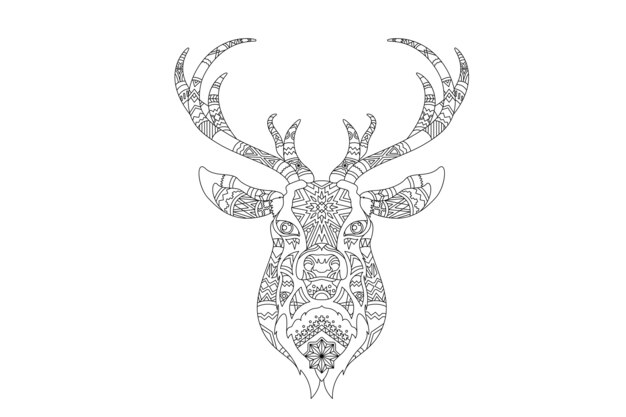 Christmas reindeer vector