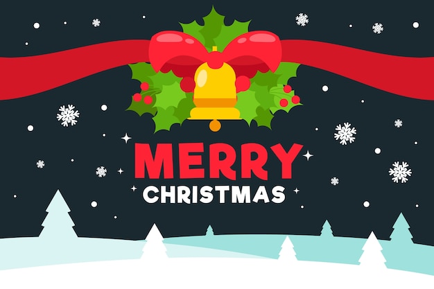 Free vector christmas ribbon background concept