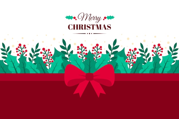 Free vector christmas ribbon background concept