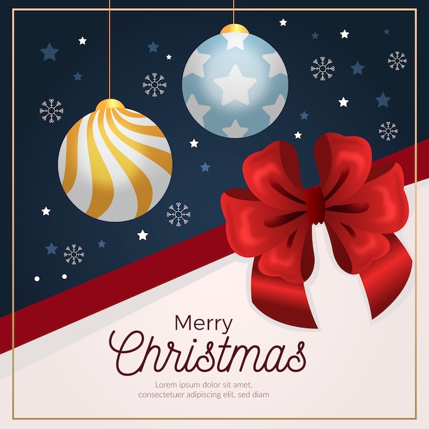 Free vector christmas ribbon background