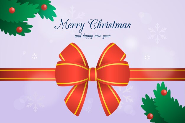 Christmas ribbon background