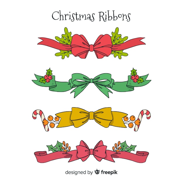 Christmas ribbons set