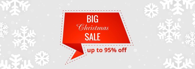 Christmas sale background holiday banner vector