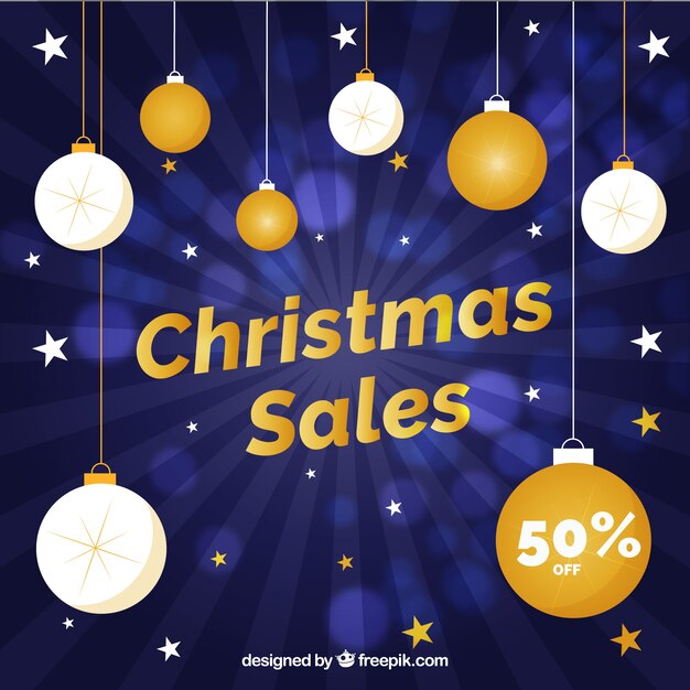 Christmas sale background in retro style