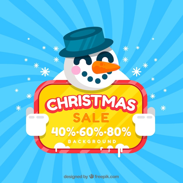 Christmas sale background in retro style