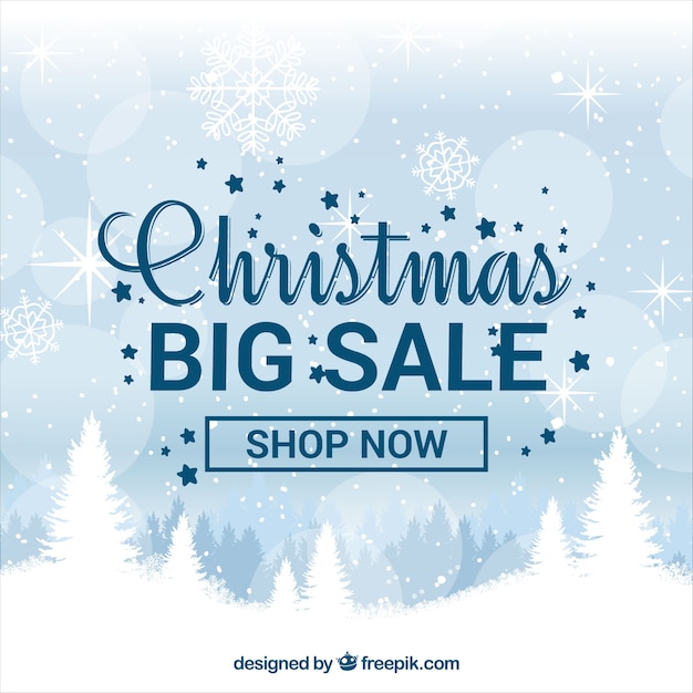 Free vector christmas sale background