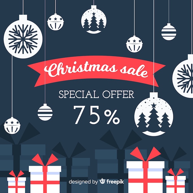 Free vector christmas sale background