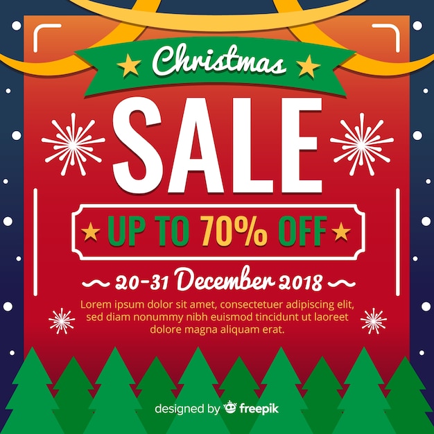 Free vector christmas sale background