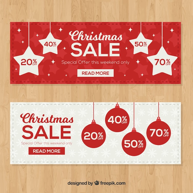 Christmas sale banners