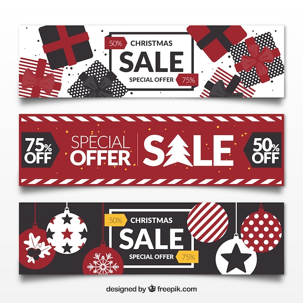 Christmas sale banners