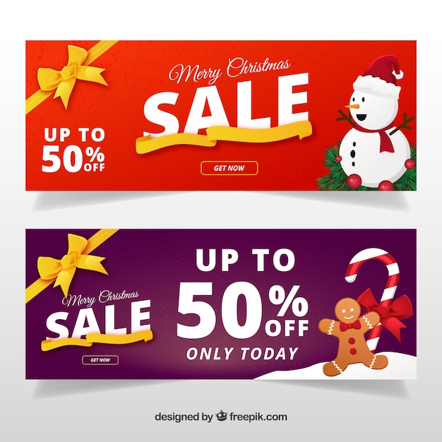 Christmas sale banners