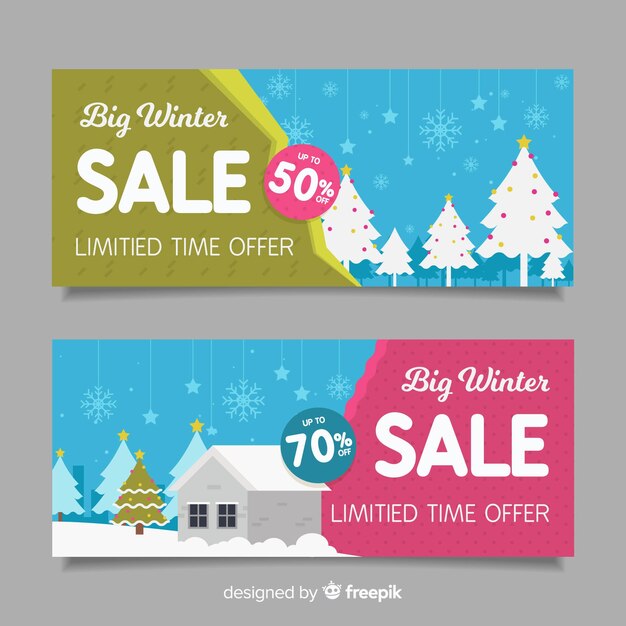 Christmas sale banners