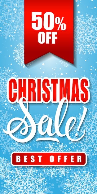 Free vector christmas sale best offer lettering