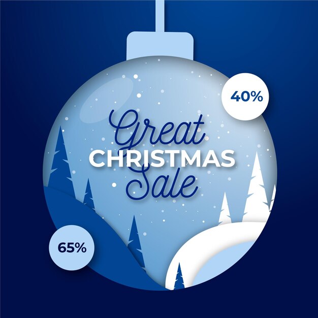 Christmas sale in flat design