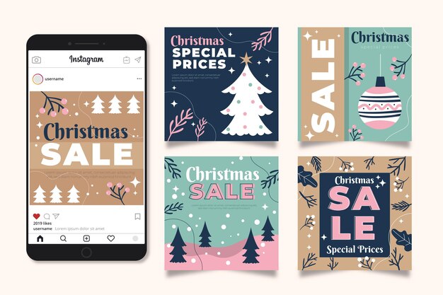 Christmas sale instagram post collection