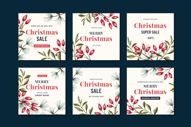 Рождественские продажи instagram посты
