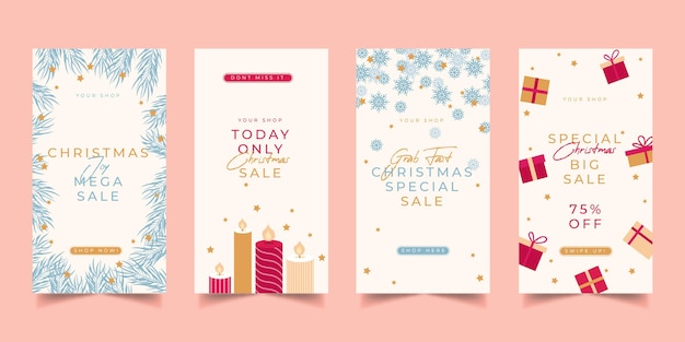 Christmas sale instagram stories collection