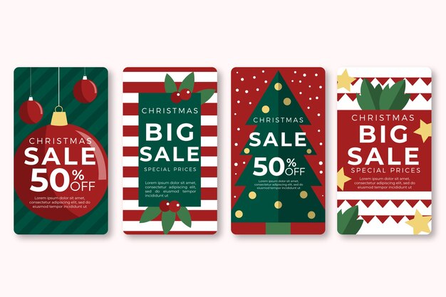christmas sale instagram story collection