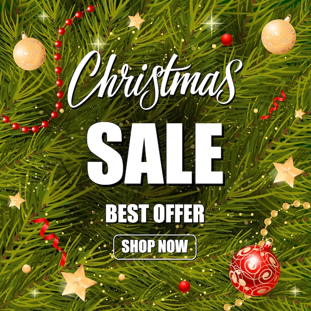 Christmas Sale Shop Now Lettering