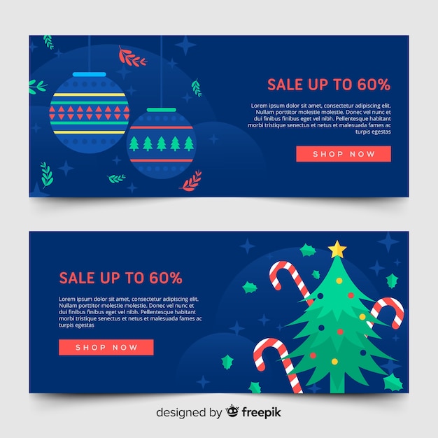 Christmas sale web banners