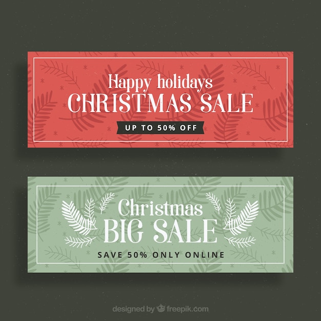 Free vector christmas sales banners